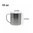 Choice Of 1-96 Pc Stainless Steel Coffee Soup Mug Tumbler Camping Mug Cup 16oz