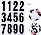 96 Pcs Vinyl Number Stickers 0-9 Reflective 4 Inch black In White  