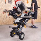 Heavy Duty Rolling Miter Saw Stand With 8 Inch Wheels 330 Lbs Capacity