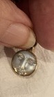 Art Nouveau Moonstone Bezel Set 14 K Charm Original Antique Man In Moon