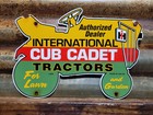 Vintage International Harvester Porcelain Sign Old 1965 Cub Cadet Farm Tractor