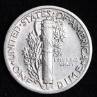 1924 Mercury Silver Dime Nice Au Free Shipping