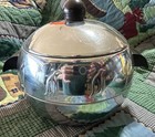 West Bend Penguin Ice Bucket Hot Cold Server Vintage Bakelite Handles Metal