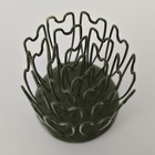 Vintage Blue Ribbon Hair Pin Wire Flower Frog Holder  2 Green