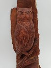 Rustic Hand Carved Wooden Owl Wall Decor 16 