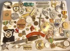 Big Vintage Junk Drawer Lot Military   Jewelry   Watches    Knives   Sterling  