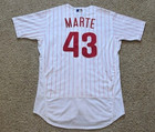Yunior Marte  43 Philadelphia Phillies 2023 Nike Home White Game Worn Jersey 44
