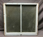 Antique 30x30 2 Lite Diamond Florentine Privacy Glass Window Sash Vtg 969-25b