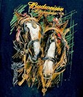 Vintage Budweiser Clydesdales Graphic T Shirt 90s Size Medium Beer Promo Unisex