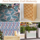 Wall Stencils For Painting Large Pattern  4pcs 8 Inch Reusable Stencils For Craf
