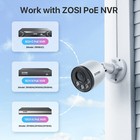 Zosi 4mp Ip Camera Add-on Poe Security Camera Audio Night Vision Human Detect