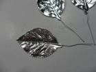 Silver Foil Leaves - Made In Japan - 1 Dozen - Vintage