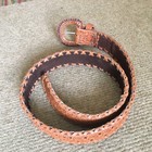 Beautiful Rare Handmade Mexican Leather Belt  36 -40  Waist  Cintur  n De Cuero