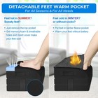 Foot Rest Under Desk  3 Layer Adjust Memory Foam Stool W feet Warm Pocket  Black