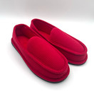 Men s Corduroy House Shoes - Moccasin Slip On - Red