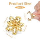20pcs Small Gold Flower Hair Clips  Metal Mini Flower Clips For Hair 