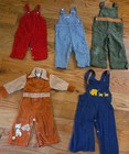 Lot Vintage Baby Toddler Child Boy Kid Overalls 70 s   80 s Healthtex Sears 