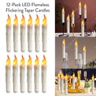 6pcs Battery Operated Flameless Led Taper Candles Light Christmas Window Candle