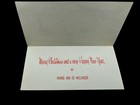 1 Vtg Xmas Greeting Card Secret Santa Dropping Presents In Mailbox On Snowy Road