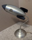 Pottery Barn Kids Rocket Task Lamp Silver Black Space Theme Desk Light