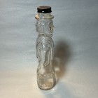 Lincoln Foods Figural Glass Bottle coin Bank Original Cap