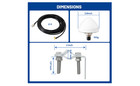 Sirius Xm Satellite Radio Antenna  Mirror Tubular Mount Aerial With Smb Connecto