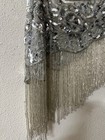 Unbranded Belly Dance Hip Scarf Women Os Silver Euc Sequin Beaded Fringe Wrap