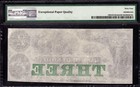 1863  3 Bank Of De Soto Nebraska Green Overprint Obsolete Note Pmg Cu 64 Epq