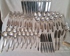 Vintage Community Plate 62 Pc Silver Plate Flatware Set Art Deco Floral No Mono