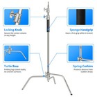 Neewer 320cm Pro 100  Stainless Steel Heavy Duty Light C Stand With Boom Arm