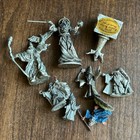 Set Of 8 Vintage Pewter Wizard Figures Figurines