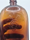 Pt  Amber  Cluster Of Grapes Strap Side Flask