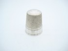 Antique Sterling Silver Sewing Thimble Size 10 Monogrammed