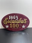 Rare Ooak Escanaba Michigan Welcome Sign Centennial 100 Years Banner   Sign 63 