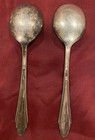 Wm  Rogers   Son Silverplate Floral Pattern Spoons Set Of 2  Post-1940