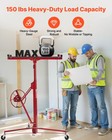 Vevor 11ft Drywall Lift 150lb Sheetrock Hoist Adjustable Arm Lockable Wheels Red