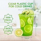 16 Oz Pet Plastic Cold Cups  98mm  - 1 000 Ct