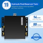 15-gallon Hydraulic Fluid Reservoir Tank 14 Gauge Steel Steel Oil Tank For Truck