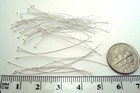 100pcs  Fine 28 Gauge Solid 925 Sterling Silver Ball Head Pin Headpin 1 5  F11 