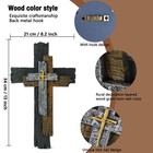 13 Inch Rustic Cross Wall Decor Christian Wood Cross With Hanging Hook Art