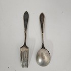 Vintage Little Red Riding Hood Winthrop Silver Plate Collectible Spoon And Fork