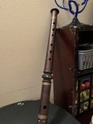 Vintage Ceremonial Bansuri Flute     India    Gilt Rings - Good Condition  17 Inches