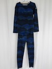 Smartwool Merino 250 Base Layer Set Kids M 9-10  Blue Mountain Print Pants   Top