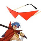 2022 Tengen Toppa Gurren-lagann Kamina Glasses Punk Cosplay Costume Sunglasses