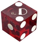 Authentic The D Las Vegas Casino 19mm Craps Dice Pair Red Polished Matching  s