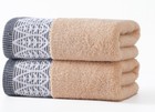 Leaf Print Hand Towels  Decorative Cotton Soft   Highly Absorbent Towels
