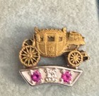 Fisher Body Pin Gm Employee Service Award  10k 2 Rubies 1 Diamond 20yr