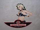 Vintage Buick Authorized Full Service Garage Woman Metal Car Truck Gasoline Sign