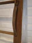 Antique Primitive 3 Pane Window Sash With Leather Handle  No Glass  Great Size