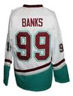 Any Name Number Mighty Ducks Retro Custom Hockey Jersey Banks White